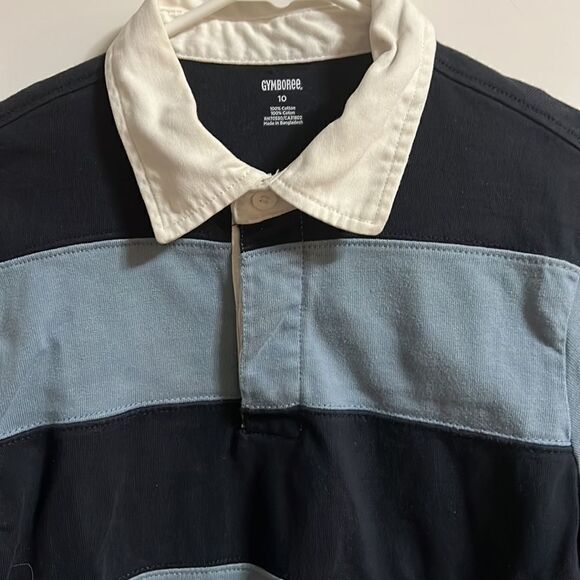 Gymboree size 10 youth boys collared blue striped shirt. - Picture 3 of 4